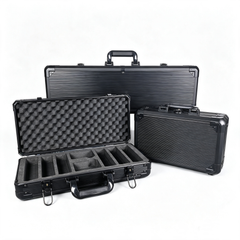 Professional 200ct Black Aluminum Poker Chip Carrying Case