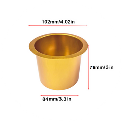 Aluminum Drop-In Cup Holder for Poker Table – 5 Colors, 102mm Recessed Insert