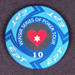 EPT Style Poker Tournament Chips - 11 Denomination Ceramic Set