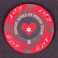 EPT Style Poker Tournament Chips - 11 Denomination Ceramic Set