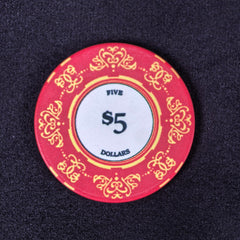 Classic Ceramic Poker Chips - 10 Denomination Casino Tournament Chip