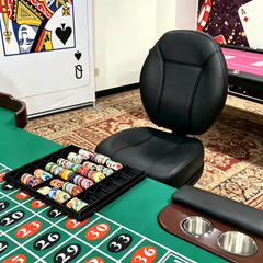 Professional Armless Black VIP Casino Chair - Poker Stool