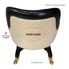 Luxury Custom Poker Table Chair - Diamond Tufted VIP Seat