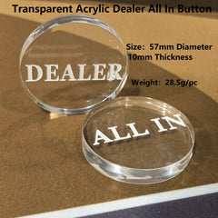 Round Acrylic Dealer Button | Poker Casino Tournament Grade
