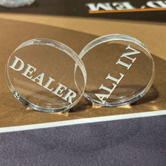 Round Acrylic Dealer Button | Poker Casino Tournament Grade