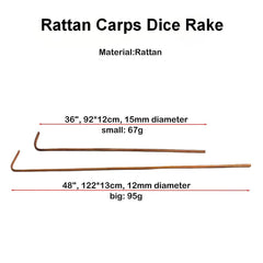 Professional Rattan Craps Dice Rake - 36" & 48" Casino Stick