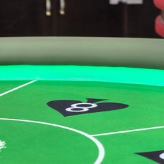 95.7" Foldable 10-Player Poker Table with LED Lights – Casino Grade