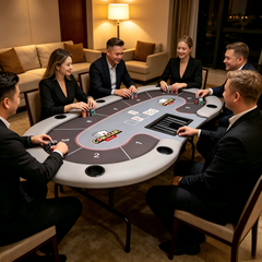 84.6" Professional Folding Blackjack & Poker Table - 9 Player Casino