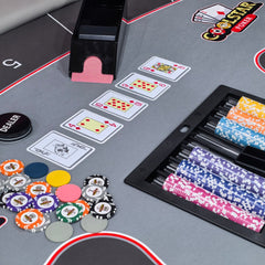 84.6" Professional Folding Blackjack & Poker Table - 9 Player Casino