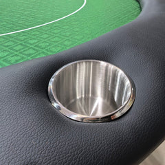 48" Round Folding Poker Table - 8 Player Economic Green Top