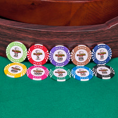 COOLSTAR 40mm 14g Clay Poker Chips | Five Star Edge Casino Tournament
