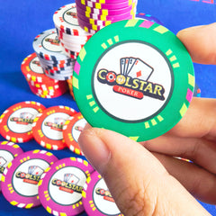 EPT Design Blank Ceramic Poker Chips - Custom UV Logo DIY