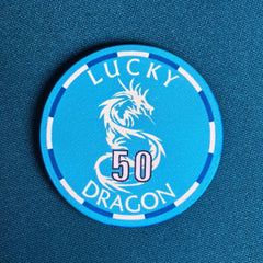 Lucky Dragon 39mm Ceramic Poker Chips 10g