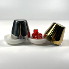 Luxury Metal Dice Cup Set - Gold & Silver Pro Casino Shaker