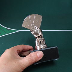 Premium Poker Trophy Full Set of 3 - Gold, Silver & Bronze