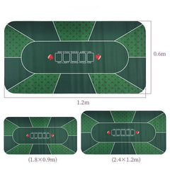 Professional Rectangular Rubber Poker Mat - 3 Sizes Available