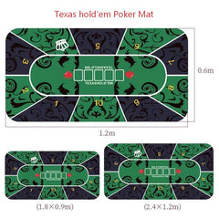 Professional Rectangular Rubber Poker Mat - 3 Sizes Available