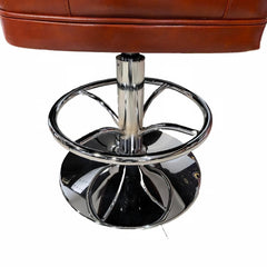Adjustable Vintage Red Leather Casino Poker Chair - VIP Stool