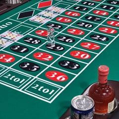 Professional 95" Deluxe Wood Roulette Table - Pro Casino Felt