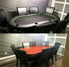 98" Luxury High-Gloss Wood Poker Table Top Converter