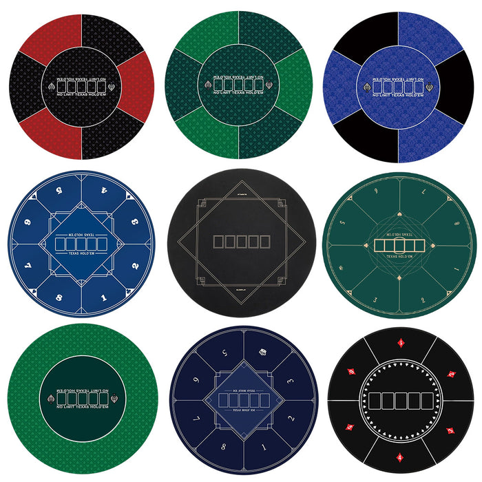 Round poker mat