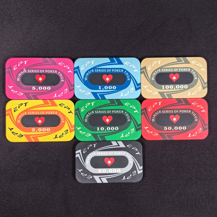 Ceramic poker plaques