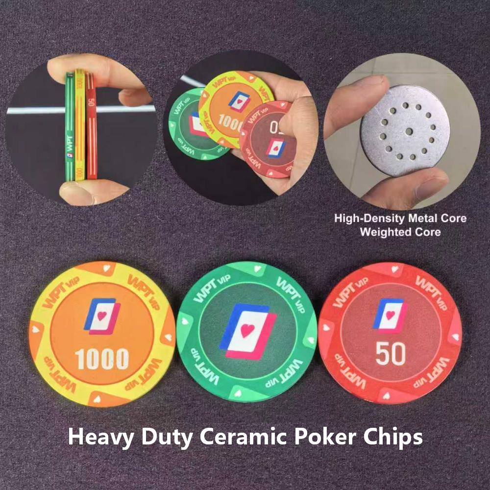 43mm 14g Heavy Duty Iron Core Ceramic Poker Chip | Casino Tournament