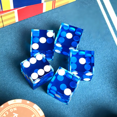 19mm Sharp Corner Precision Dice - 5pc Set in Foil Box