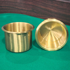 Built-In Metal Cup Holder for Poker Tables | Recessed Drink Insert, 6 Sizes