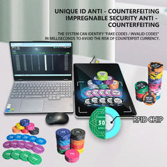 RFID Ceramic Poker Chips 39mm 11.6g | Custom Casino Anti-Counterfeit