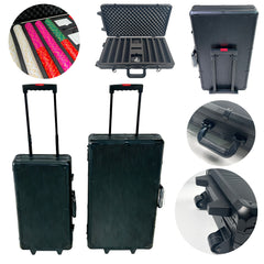 Rolling Aluminum Poker Chip Case - 600/1000ct Trolley Suitcase