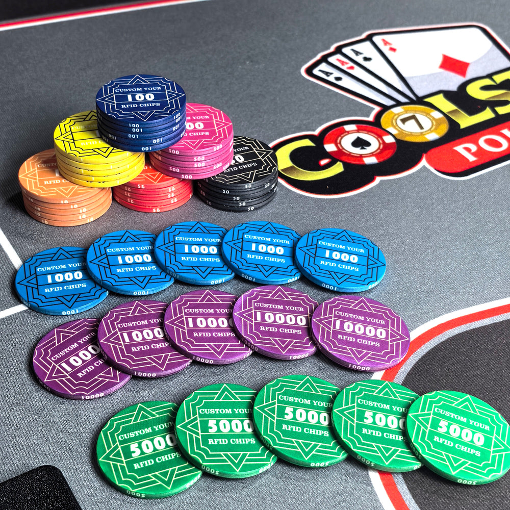43mm RFID Tracking Ceramic Baccarat Chips | Octagram Casino Grade