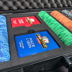 300PCS Ceramic Poker Chip Set - Aluminum Case Complete Casino Kit