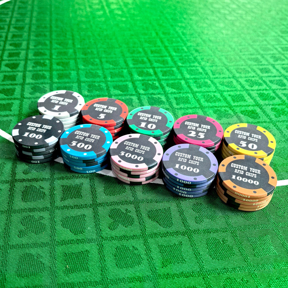 RFID Ceramic Poker Chips 39mm 11.6g | Custom Casino Anti-Counterfeit