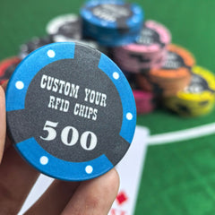 RFID Ceramic Poker Chips 39mm 11.6g | Custom Casino Anti-Counterfeit