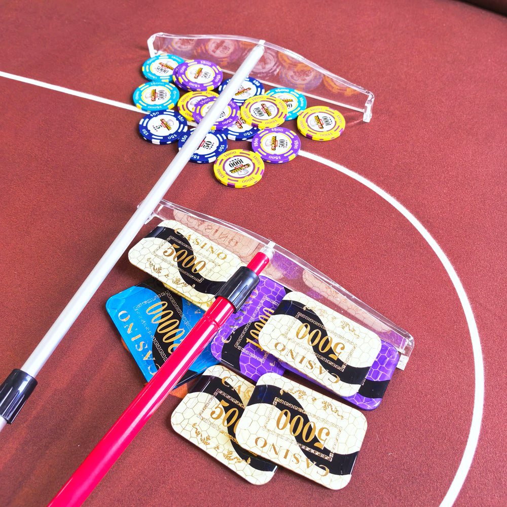 Telescopic Poker Chip Rake - Extendable Casino Chip Collector
