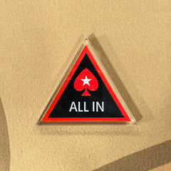 Triangle Acrylic All In Button | Poker Casino Tournament Grade
