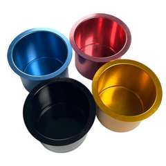 Aluminum Drop-In Cup Holder for Poker Table – 5 Colors, 102mm Recessed Insert