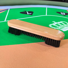 9" Professional Poker & Billiard Table Brush - Wooden Handle