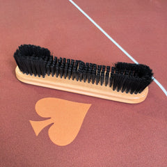 9" Professional Poker & Billiard Table Brush - Wooden Handle