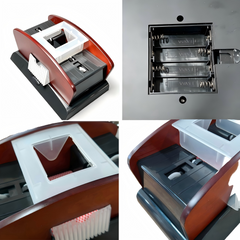 Automatic 2-Deck Wooden Card Shuffler - Casino Game Night