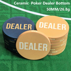 Pro 50mm Ceramic Poker Dealer Button - Weighted 26.8g