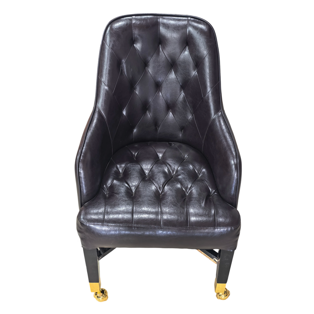 Luxury Custom Poker Table Chair - Diamond Tufted VIP Seat