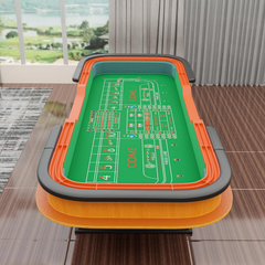 Professional 136" Deluxe Craps Table - Blue & Green Layouts