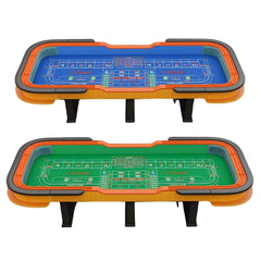 Professional 136" Deluxe Craps Table - Blue & Green Layouts