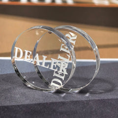 Round Acrylic Dealer Button | Poker Casino Tournament Grade