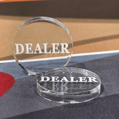 Round Acrylic Dealer Button | Poker Casino Tournament Grade