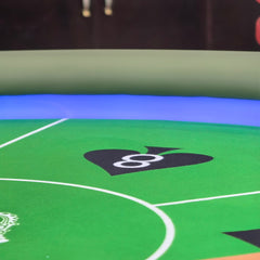 95.7" Foldable 10-Player Poker Table with LED Lights – Casino Grade