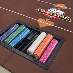 95" Folding Poker Table with Locking Wheels - 10 Player Pro