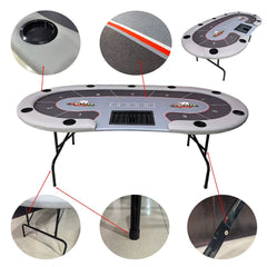 84.6" Professional Folding Blackjack & Poker Table - 9 Player Casino